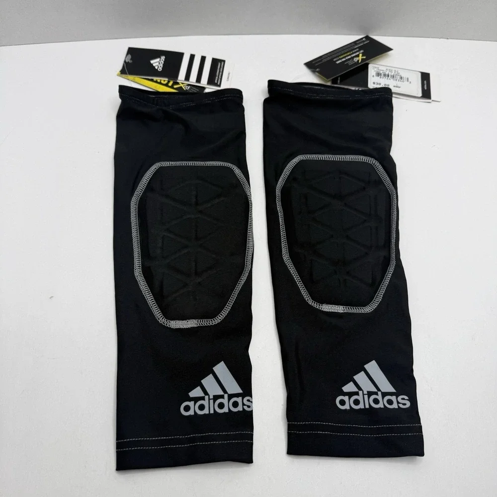 Adidas ClimaCool Ironskin Padded Elbow Sleeves Pair Black TP64A Mens Large New